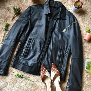 {Elie Tahari} 100% Lambs Black Leather Jacket, S
